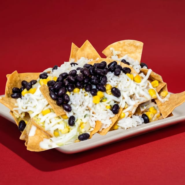 Rice and Beans Nachos.