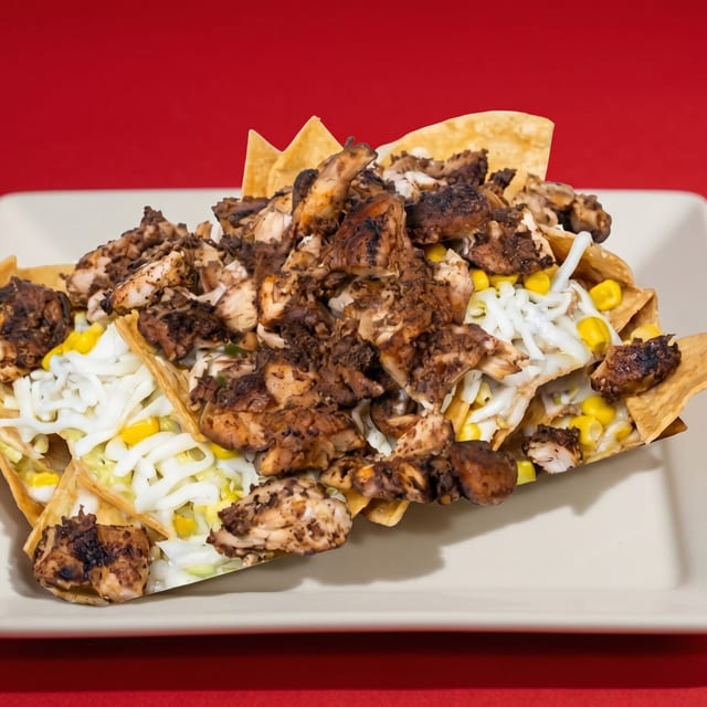 Spicy Chicken Nachos.